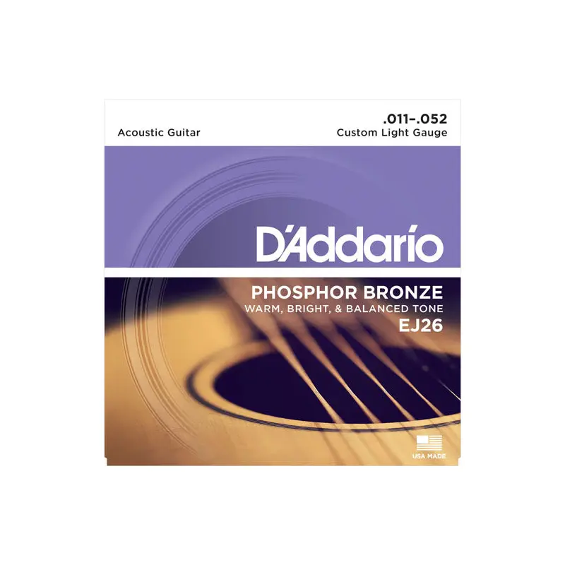 D'Addario EJ26 Phosphor Bronze 11-52