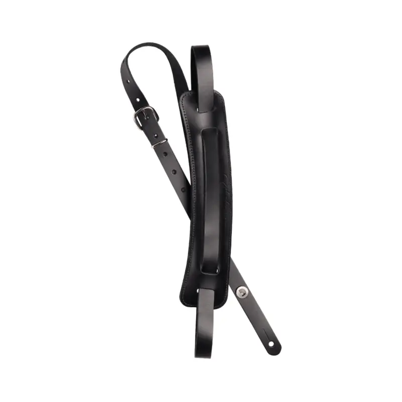 D'Addario John Lennon Signature Strap - Black Leather w/Pad