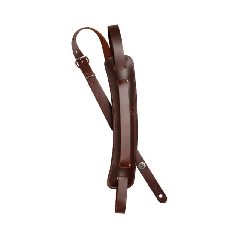 D'Addario John Lennon Signature Strap - Brown Leather w/Pad