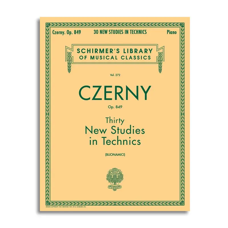 Czerny Op. 849 - Thirty New Studies in Technics - Schirmers Library of Musical Classics