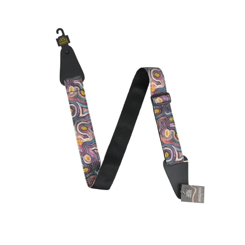 Colonial Leather - Aboriginal Art Rag Strap - Bush Potato Dreaming