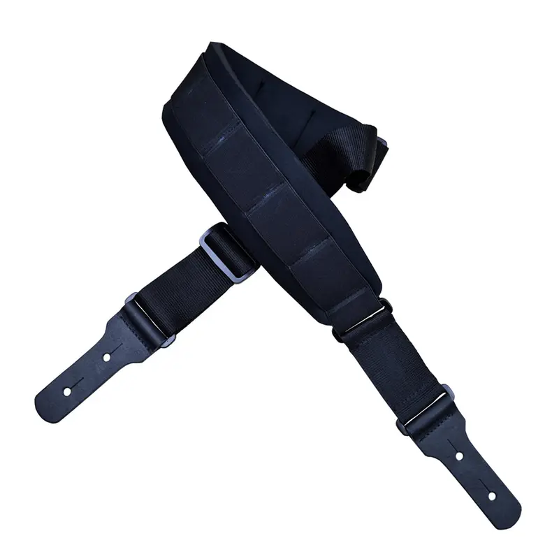 Colonial Leather - Black Neoprene Padded Guitar Strap