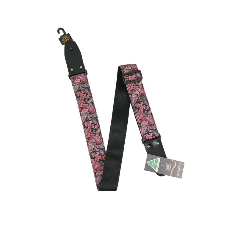 Colonial Leather - Paisley Rag Strap - Red