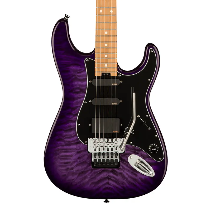 Charvel Marco Sfogli Signature Pro-Mod So-Cal Style 1 HSS FR CM QM, Caramelized Maple Fingerboard, Transparent Purple Burst