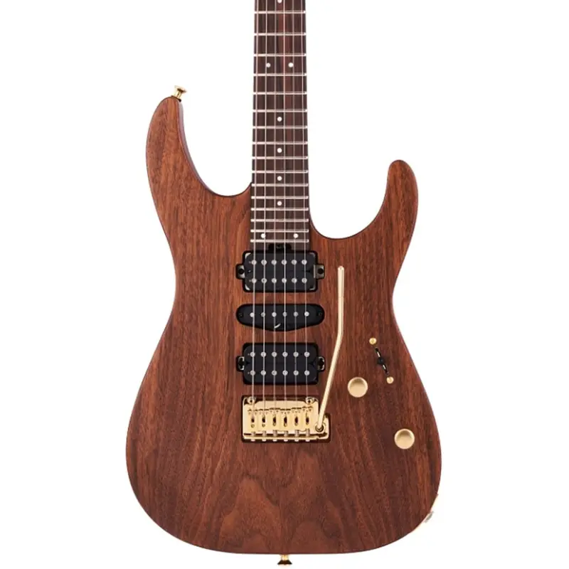 Charvel - MJ DK24 HSH 2PT E Mahogany with Figured Walnut - Streaky Ebony Fingerboard - Natural