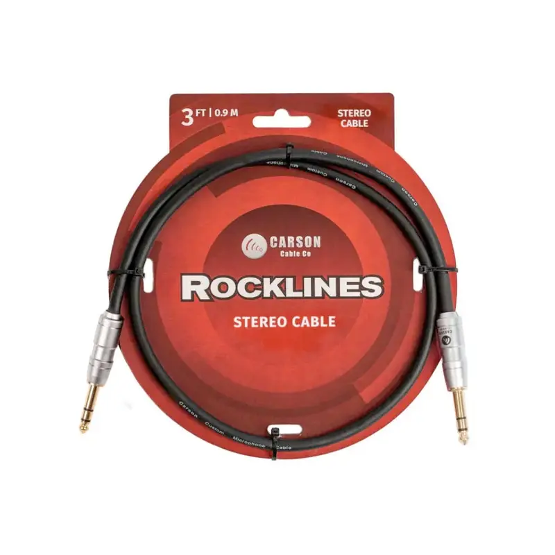 Carson Rocklines TRS to TRS Balanced Audio Cable - 3ft