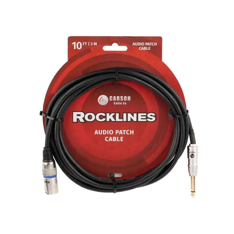 Carson Rocklines XLR to 1/4 TS Jack - 10ft