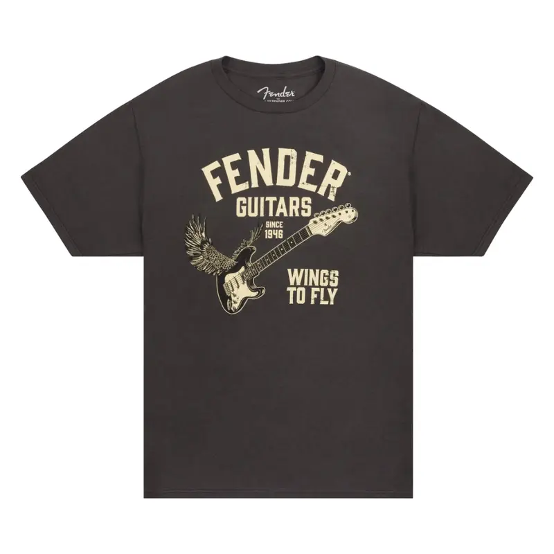 Fender Wings To Fly T-Shirt, Vintage Black, XXL