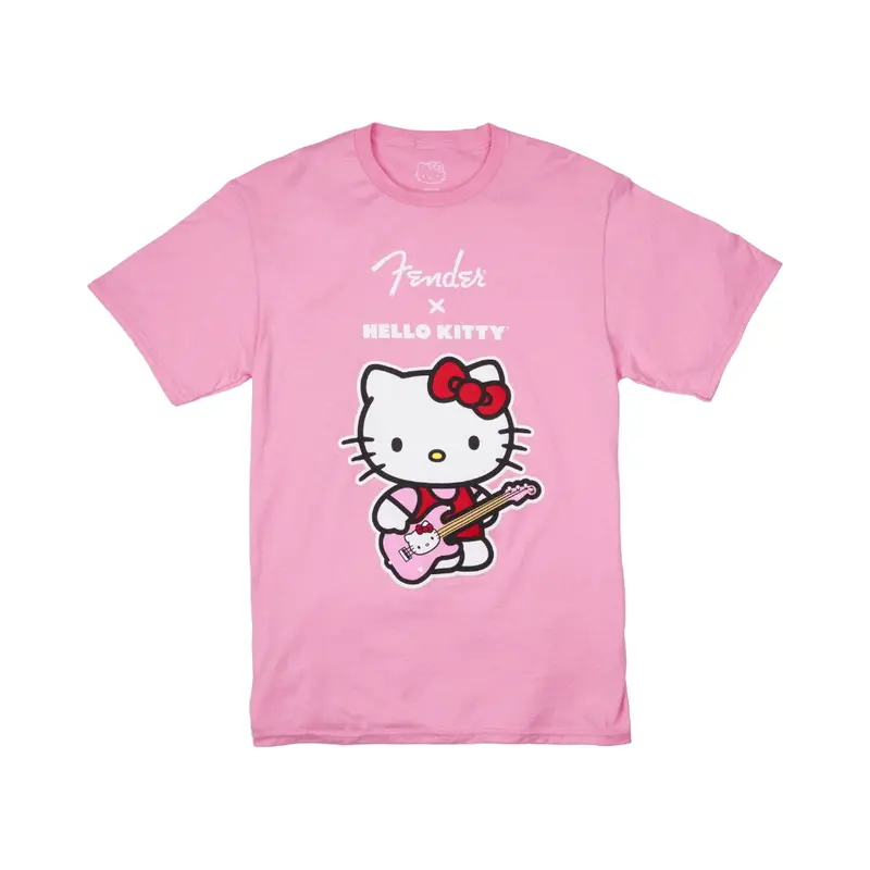 Fender x Hello Kitty Pink Front Logo Tee - Large