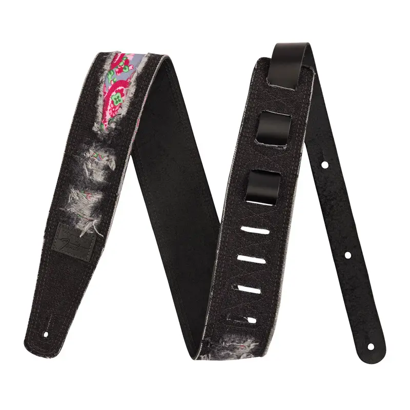 Fender x Wrangler Ripped Denim Strap in Black