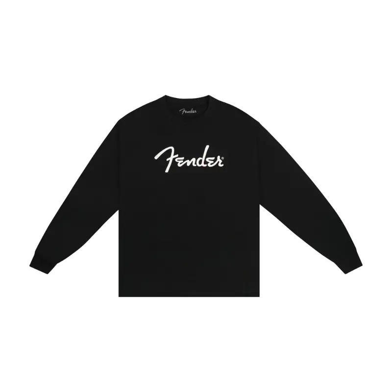 Fender Spaghetti Logo Long Sleeve T-shirt - Black M