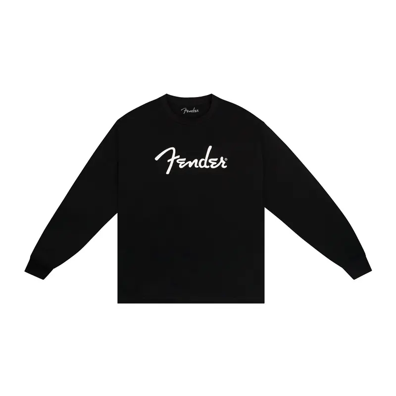 Fender Spaghetti Logo Long Sleeve T-shirt Black XXL