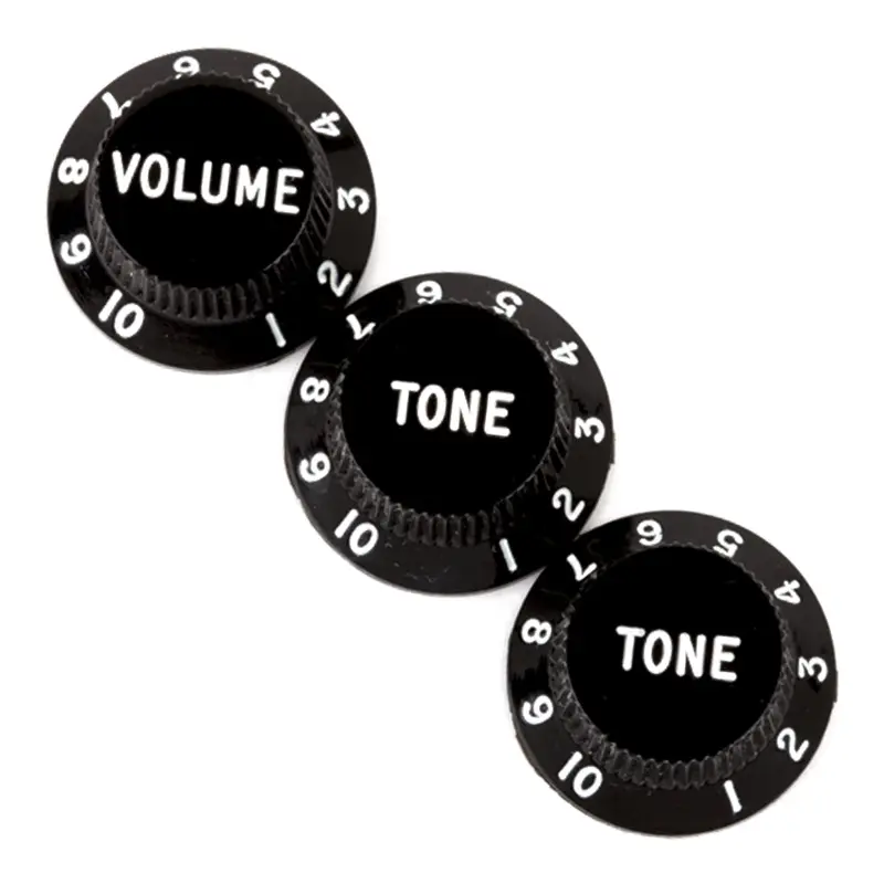 Fender Stratocaster Knobs Black