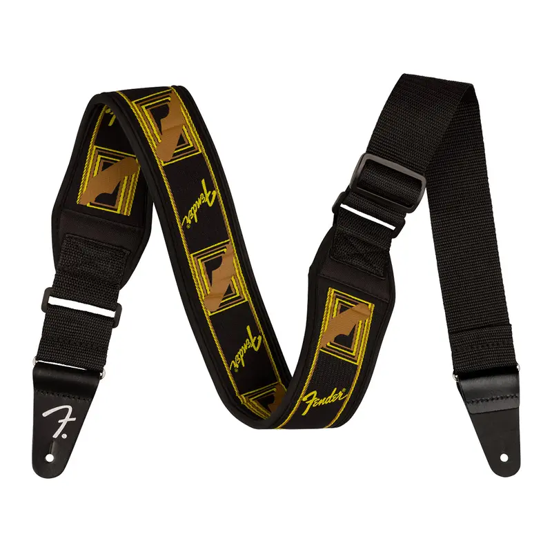 Fender Swell Neoprene Strap Black Yellow Brown Mono