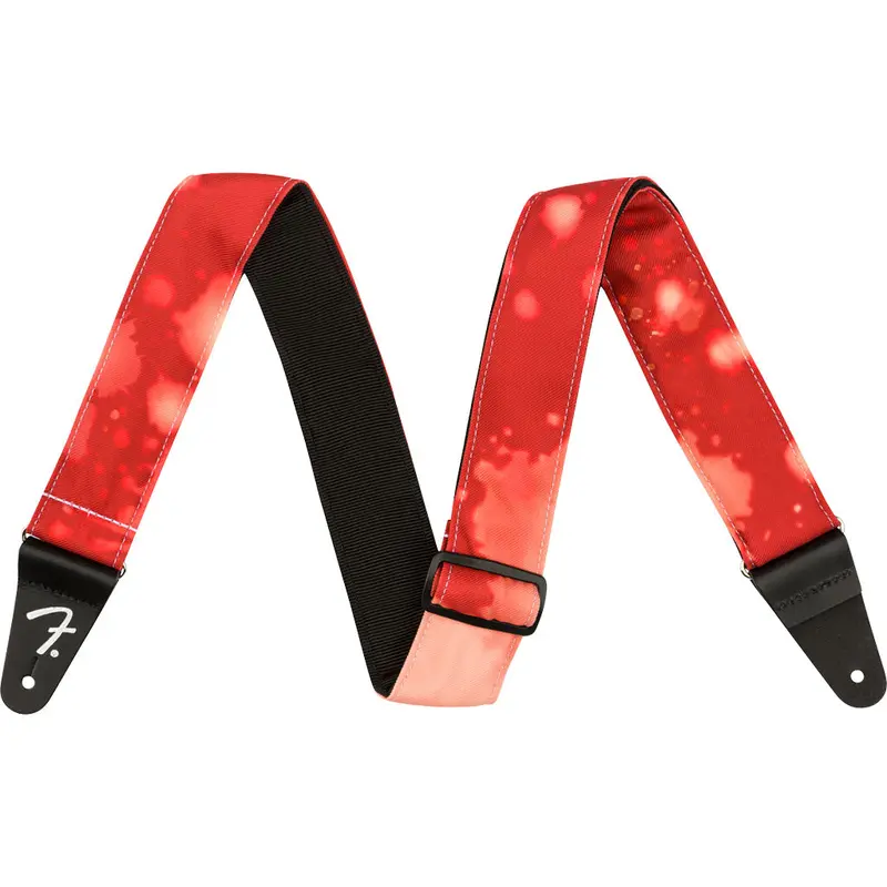 Fender Tie Dye Acid Wash Strap, Red