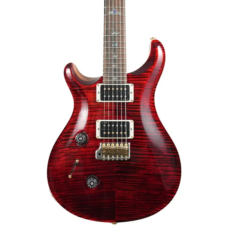 PRS Wood Library Custom 24 Left-Handed 10-Top Electric Guitar - Red Tiger, Flame Top