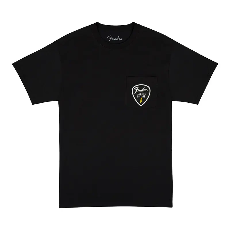 Fender Pick Patch Pocket Black Tee in XL