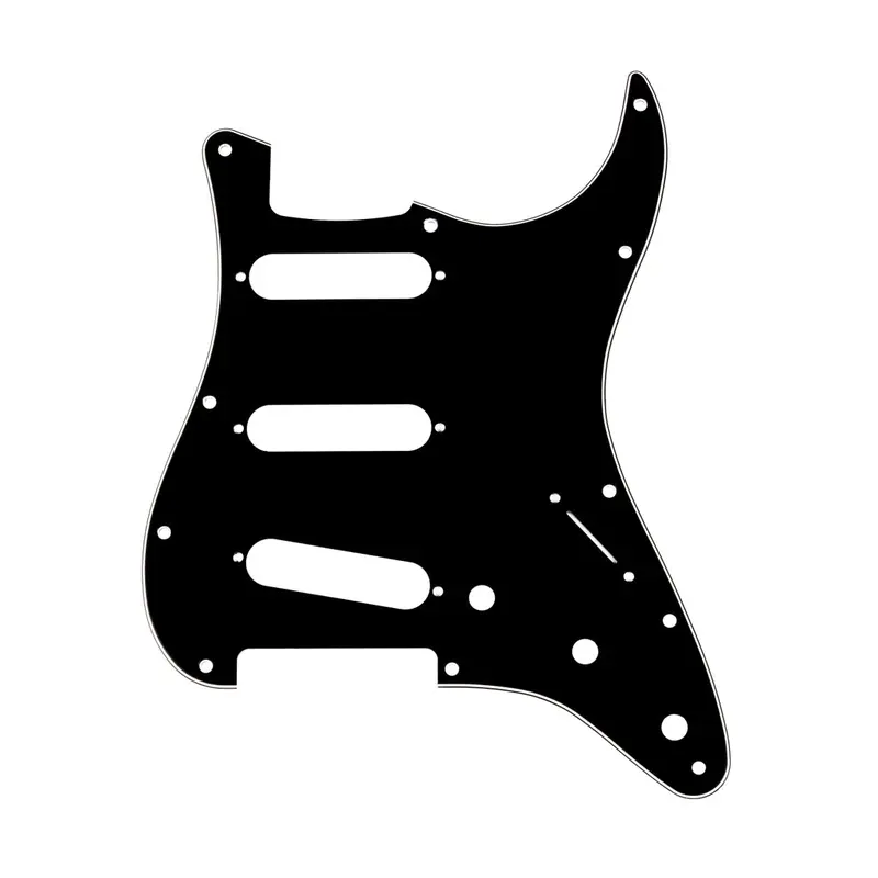 Fender Pickguard - Stratocaster Black 11 Hole - 3 Ply