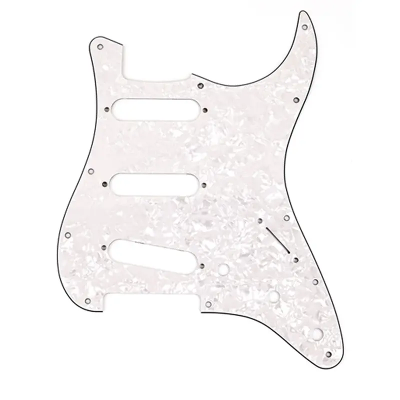 Fender Pickguard, Stratocaster S/S/S, 11-Hole Mount, White Pearl, 4-Ply