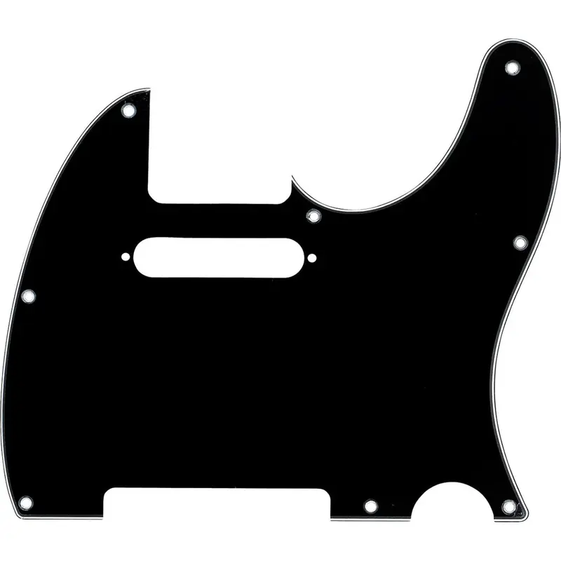 Fender Pickguard - Telecaster - 8-Hole Mount - Black, 3-Ply