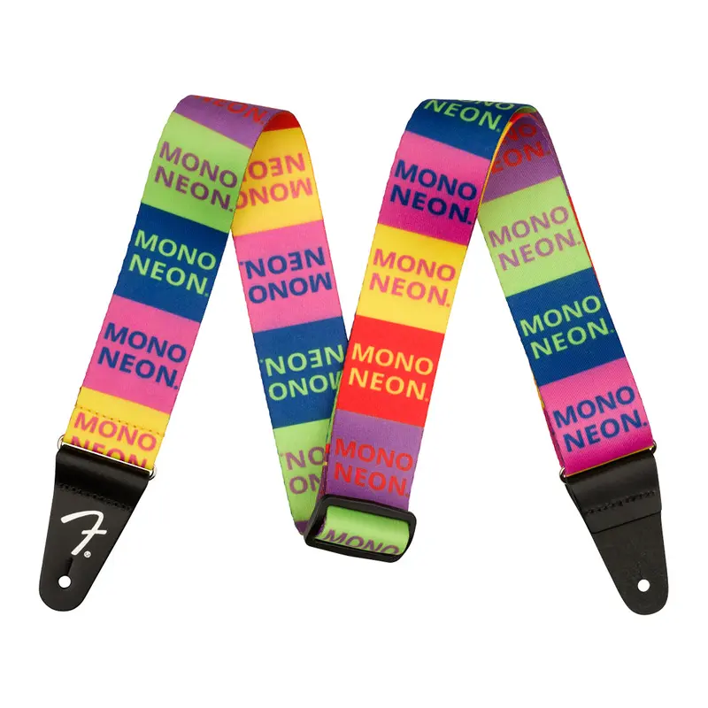 Fender MonoNeon Logo Strap, Multi-Color, 2"