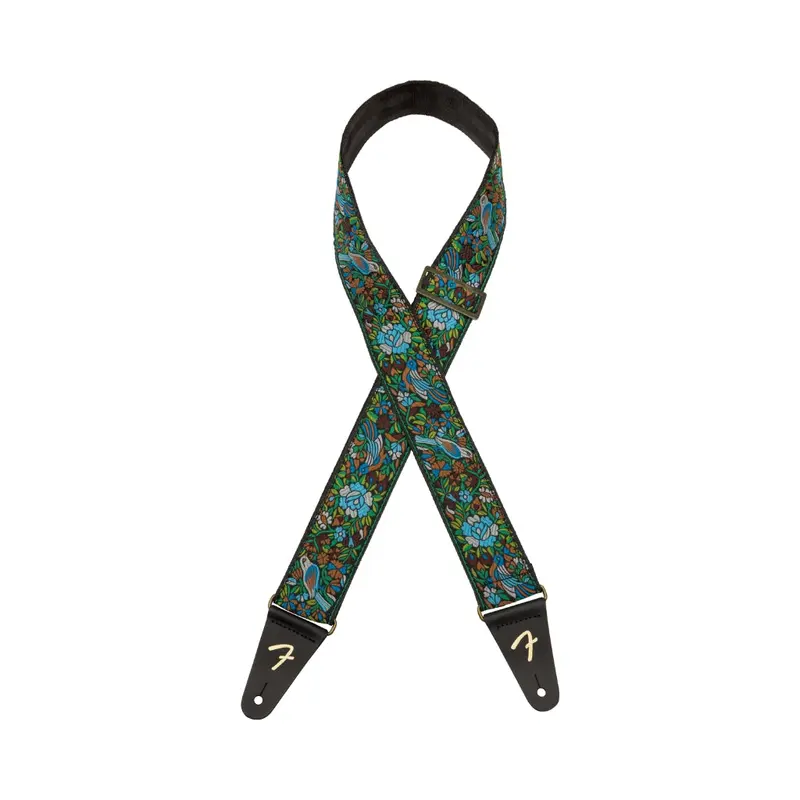 Fender Mosaic Jacquard Guitar Strap - Green, 2"