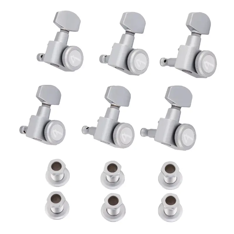 Fender Parts - Tuning Key - Schaller Locking Brushed Chrome Set