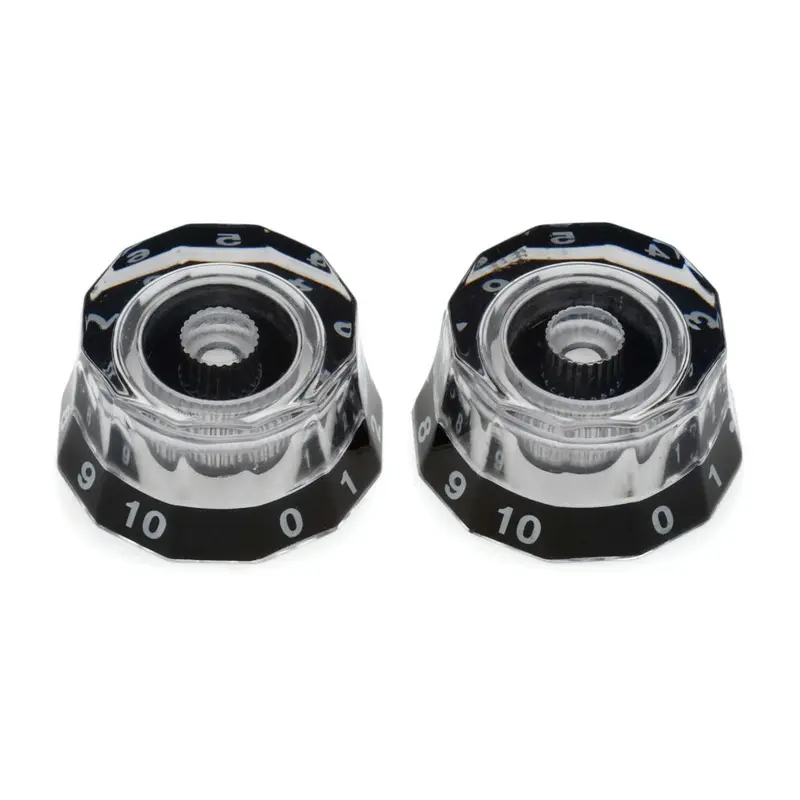 PRS ACC-4246 Knob - Lampshade - Clear With Black 2 pk