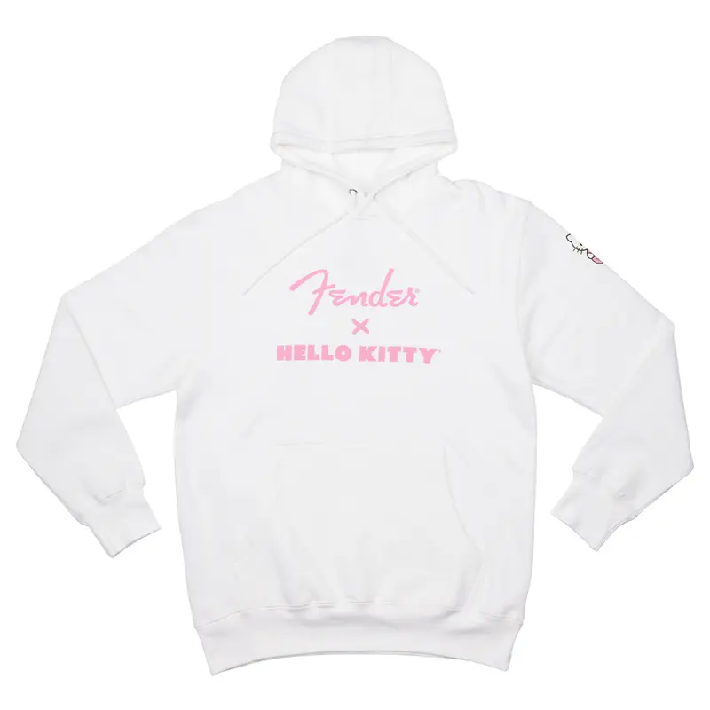 Fender Hello Kitty SL Logo White Hoodie Medium