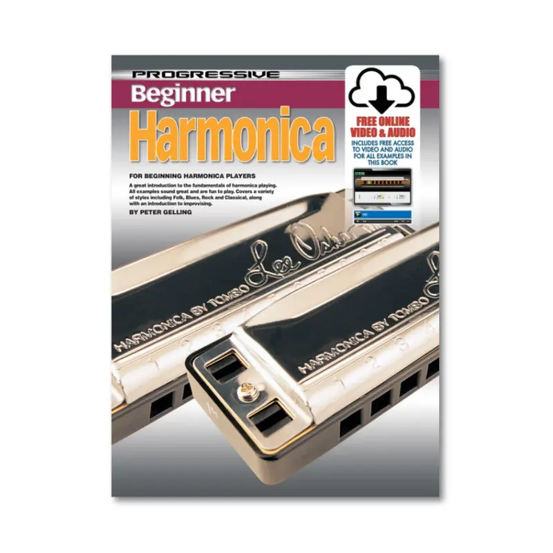 Progressive Beginner Harmonica Book - Online & Audio