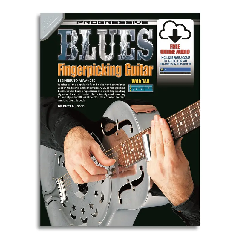 Progressive Blues Fingerpicking Guitar Book /Online Audio