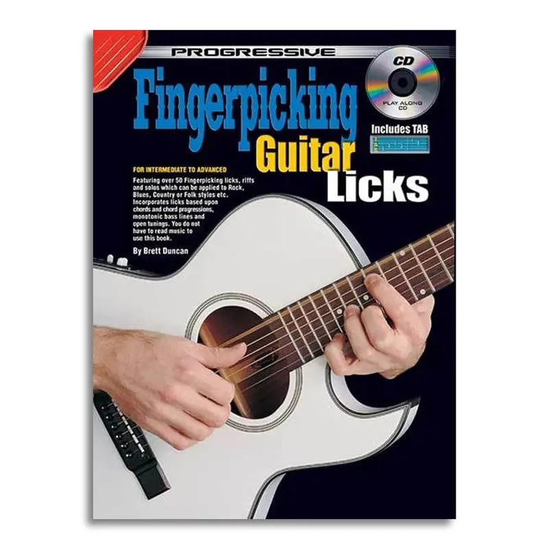 Progressive Fingerpicking Guitar Licks Book / CD