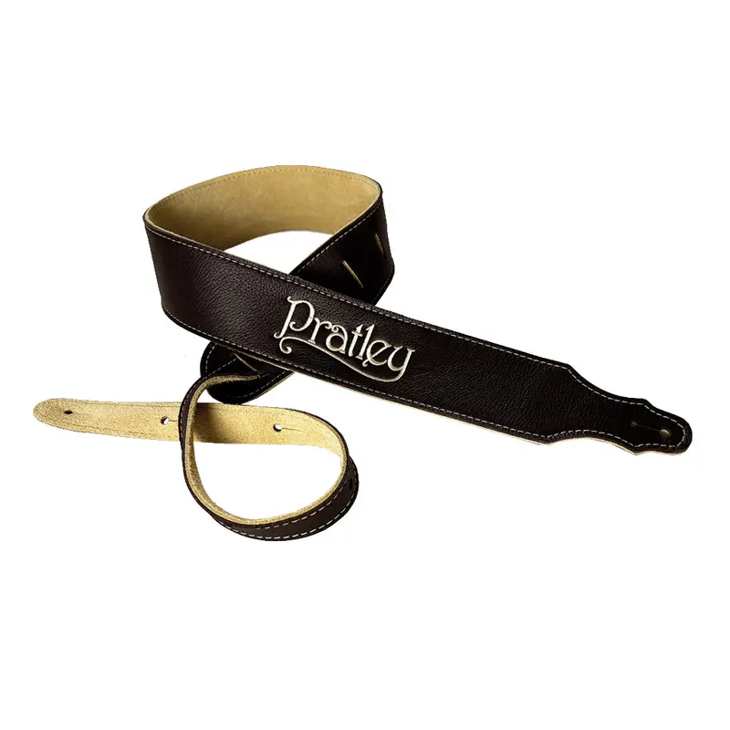 Pratley Leather Guitar Strap - Chocolate