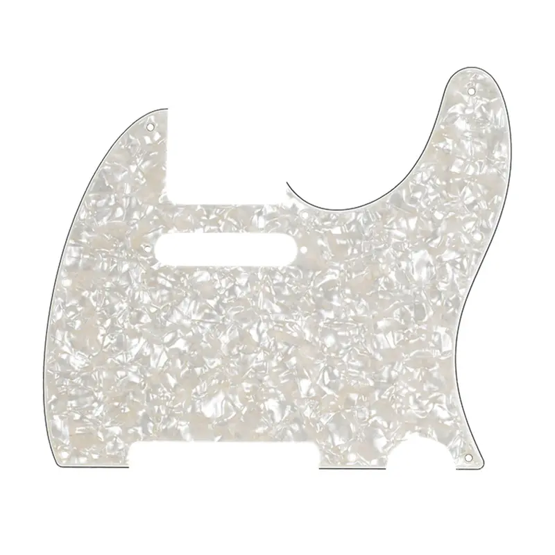Pickguard, Telecaster, 8-Hole Mount, Aged White Pearl, 4-Ply