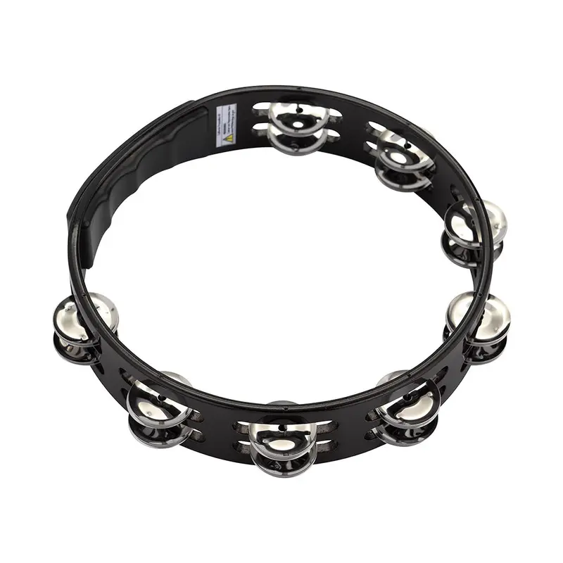 Pearl Tambourine 10" Headless Wood Stainless Steel Jingle