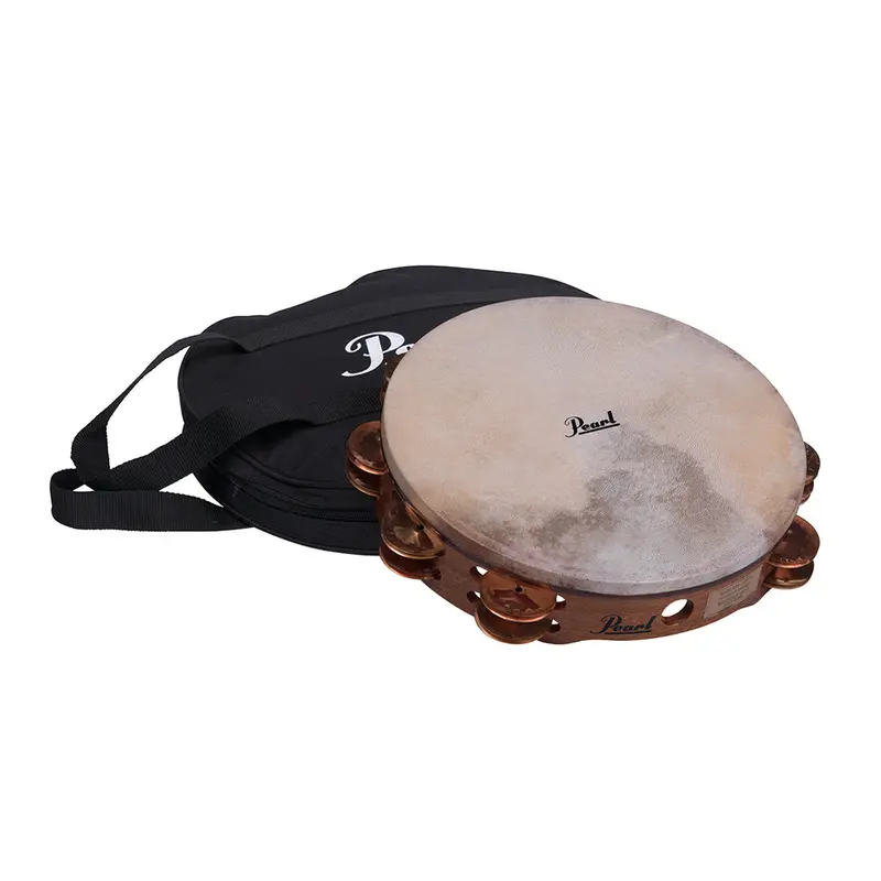 Pearl Tambourine Concert Beryllium Copper & Phosphor Bronze Jingles with Bag
