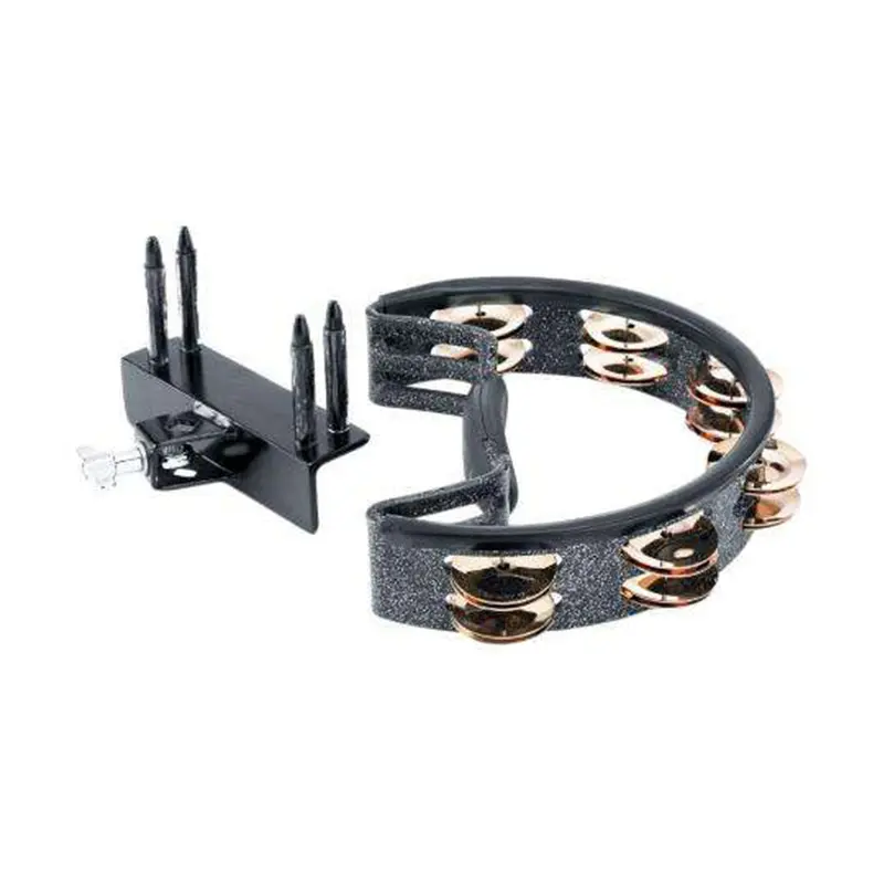 Pearl Tambourine Gold Jingles w/ Mount Holder