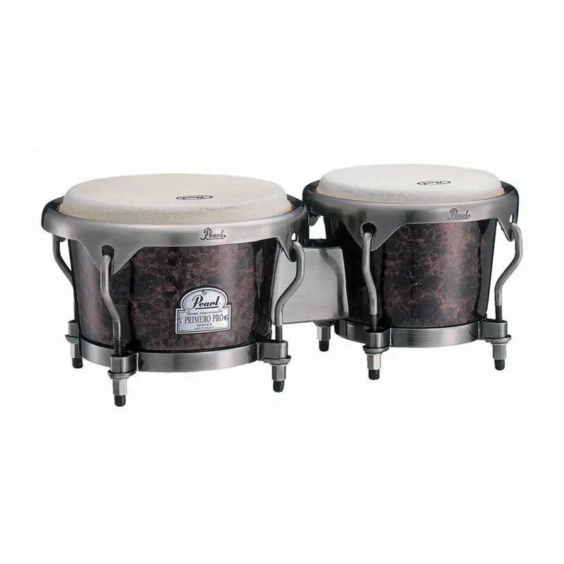 Pearl Primero Pro Bongos: 7"/8-1/2" Fiberglass - Wine Red Marble