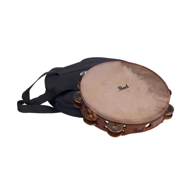 Pearl 10" Orchestral Tambourine with German Silver / Beryillium Copper Jingles, w/Bag
