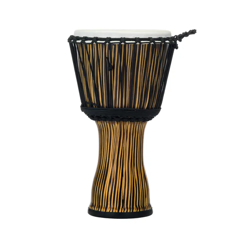 Pearl 10" Synthetic Shell Djembe Rope Tuned - Zebra Grass