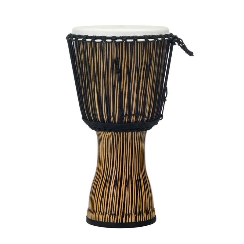 Pearl 12" Synthetic Shell Djembe Rope Tuned - Zebra Grass