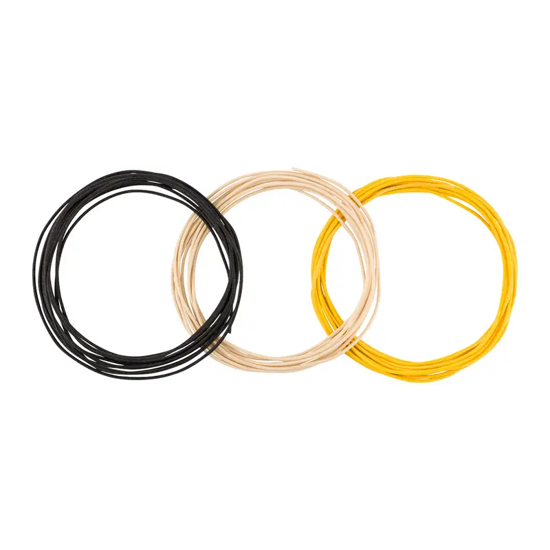 Fender 10' Pure Vintage Cloth Wire 22 AWG - Black/White/Yellow