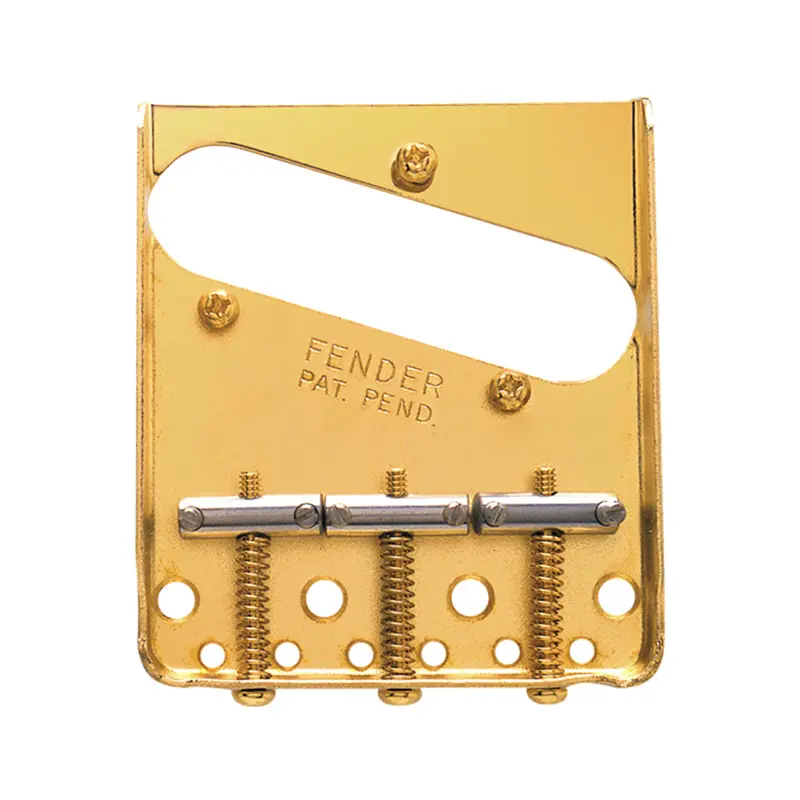 Fender 3 Saddle American Vintage Telecaster Bridge Assembly in Gold