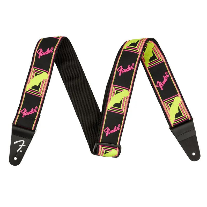 Fender - Neon Monogrammed Strap, Yellow/Pink