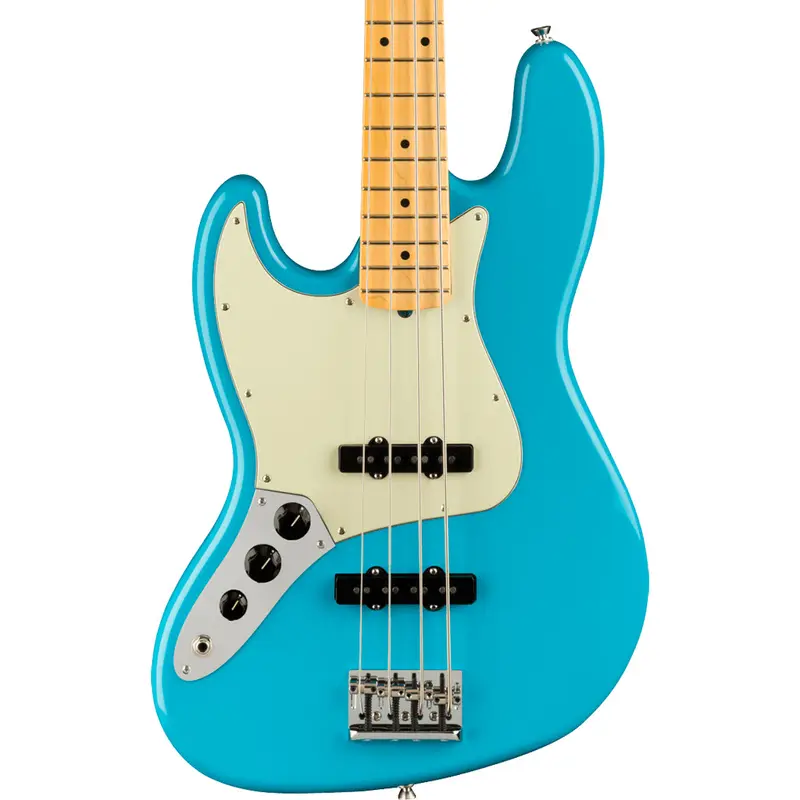 Fender - American Professional II Jazz Bass Left-Hand - Maple Fingerboard - Miami Blue