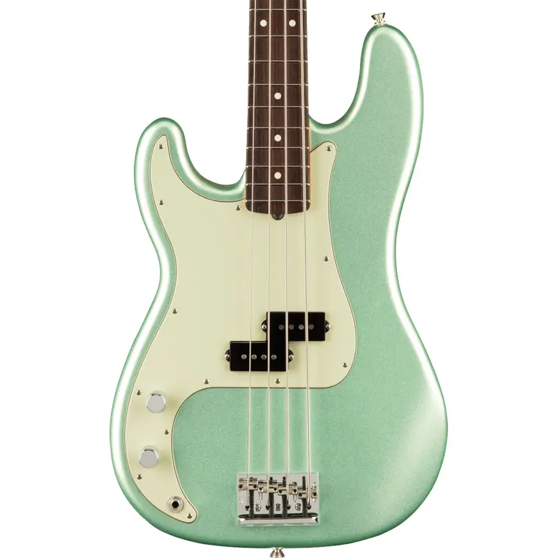 Fender - American Professional II Precision Bass Left-Hand - Maple Fingerboard - Mystic Surf Green