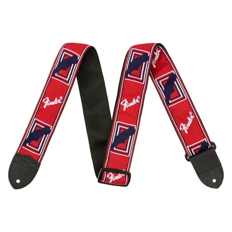 Fender - 2" Monogrammed Strap, Red/White/Blue