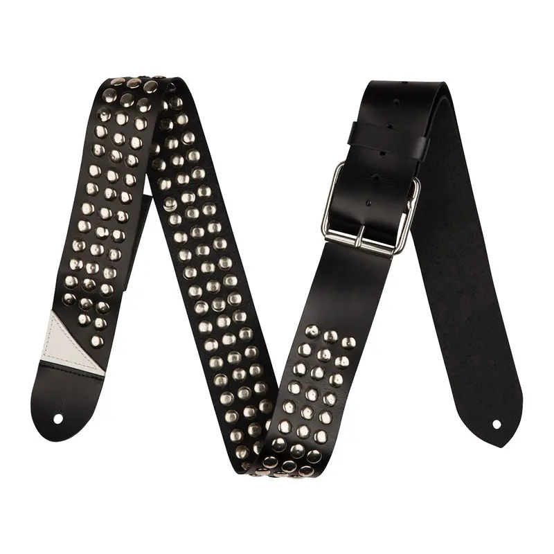 Jackson Stud Leather Strap Black 2.5"