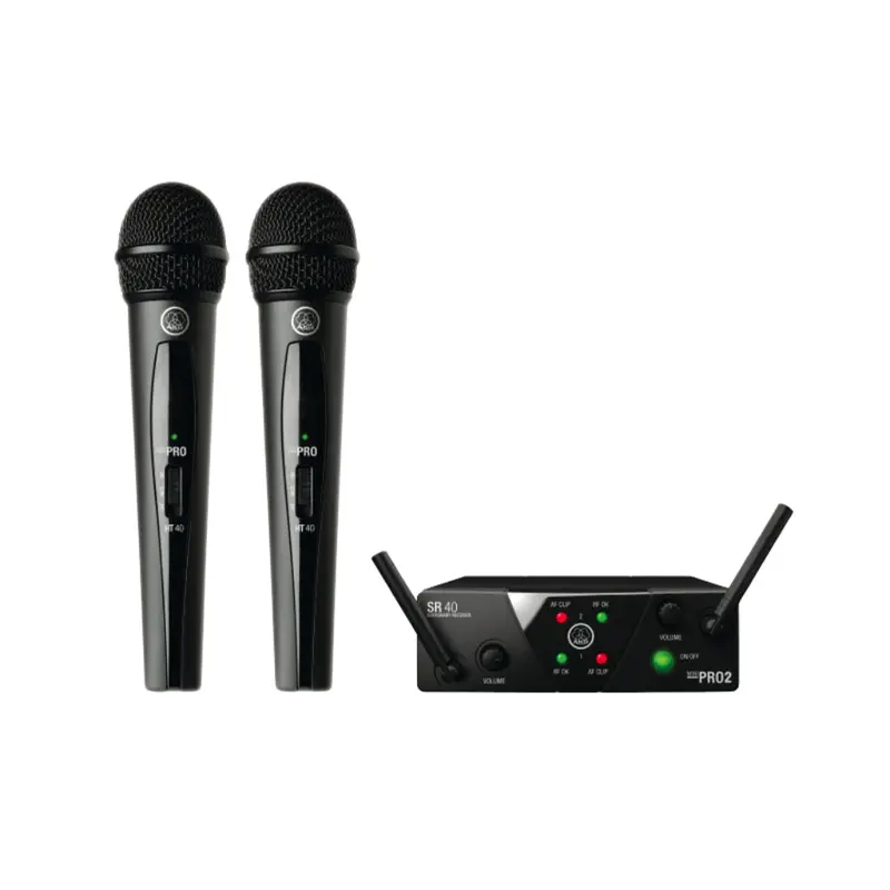 AKG WMS40 Mini US25 Wireless Microphone System Dual Vocal Handheld Mic A+C