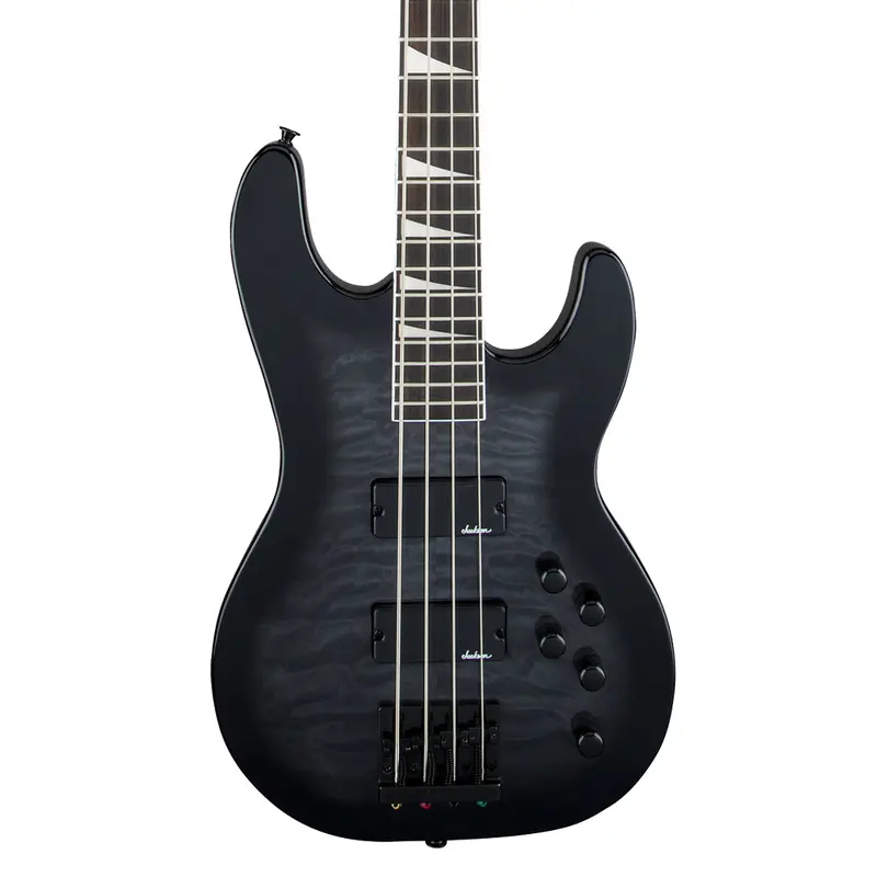 Jackson JS Series Concert Bass JS3Q, Amaranth Fingerboard, Transparent Black Burst | Bass Guitars | 2919026585